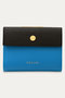 Leather Flap ミニウォレット With A Clasp クルニ/CULLNI アジュール