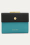 Leather Flap ミニウォレット With A Clasp クルニ/CULLNI ブルーグリーン