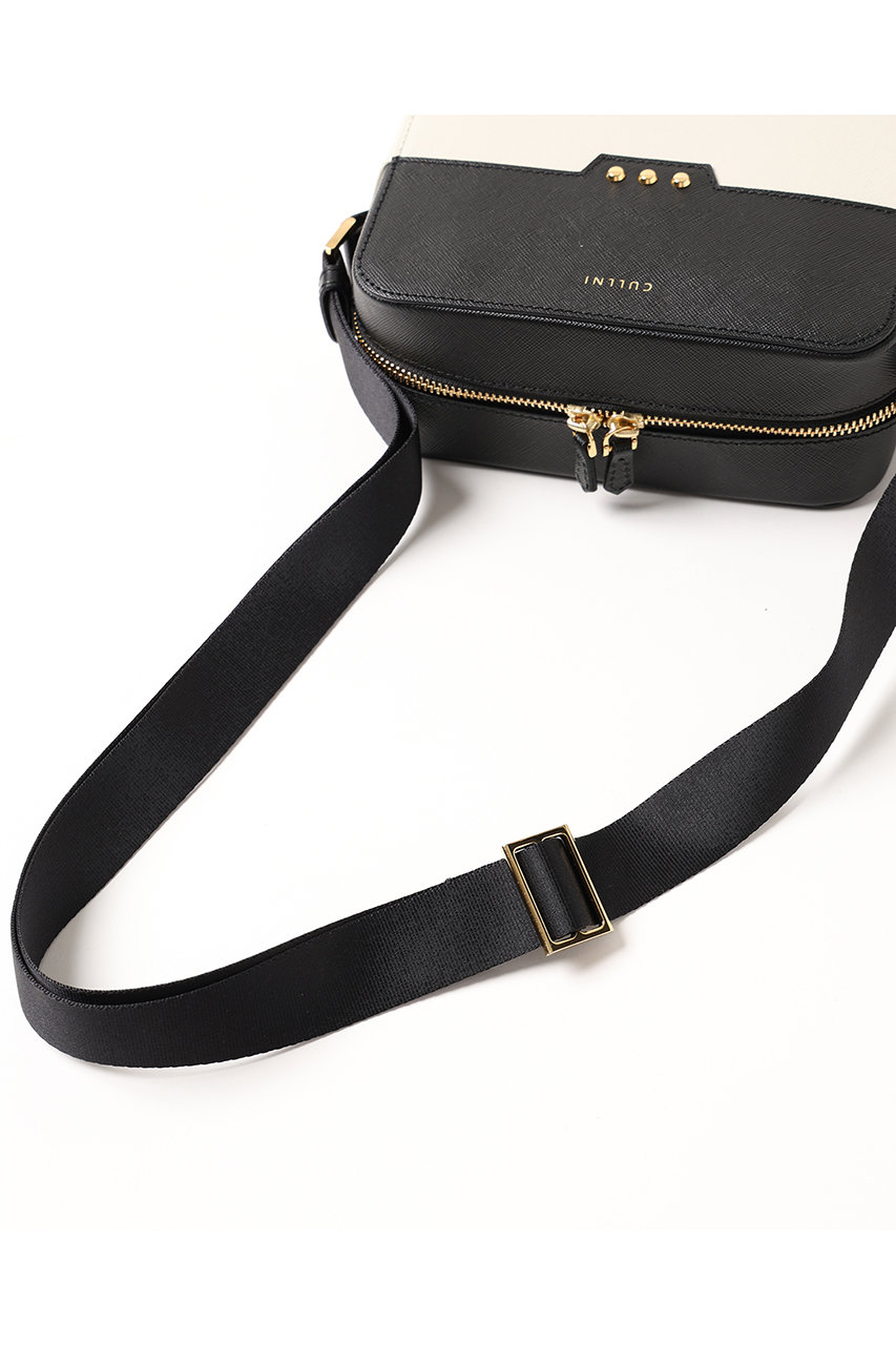 CULLNI BG-027 ブラックショルダーバッグ CULLNI ショルダーバッグ Leather Flap Shoulder Bag メンズ