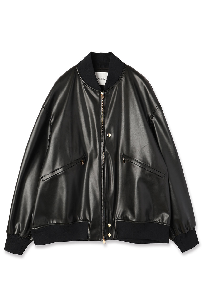 クルニ/CULLNIの【UNISEX】フェイクレザー MA-1(ブラック/25-AW-017B)