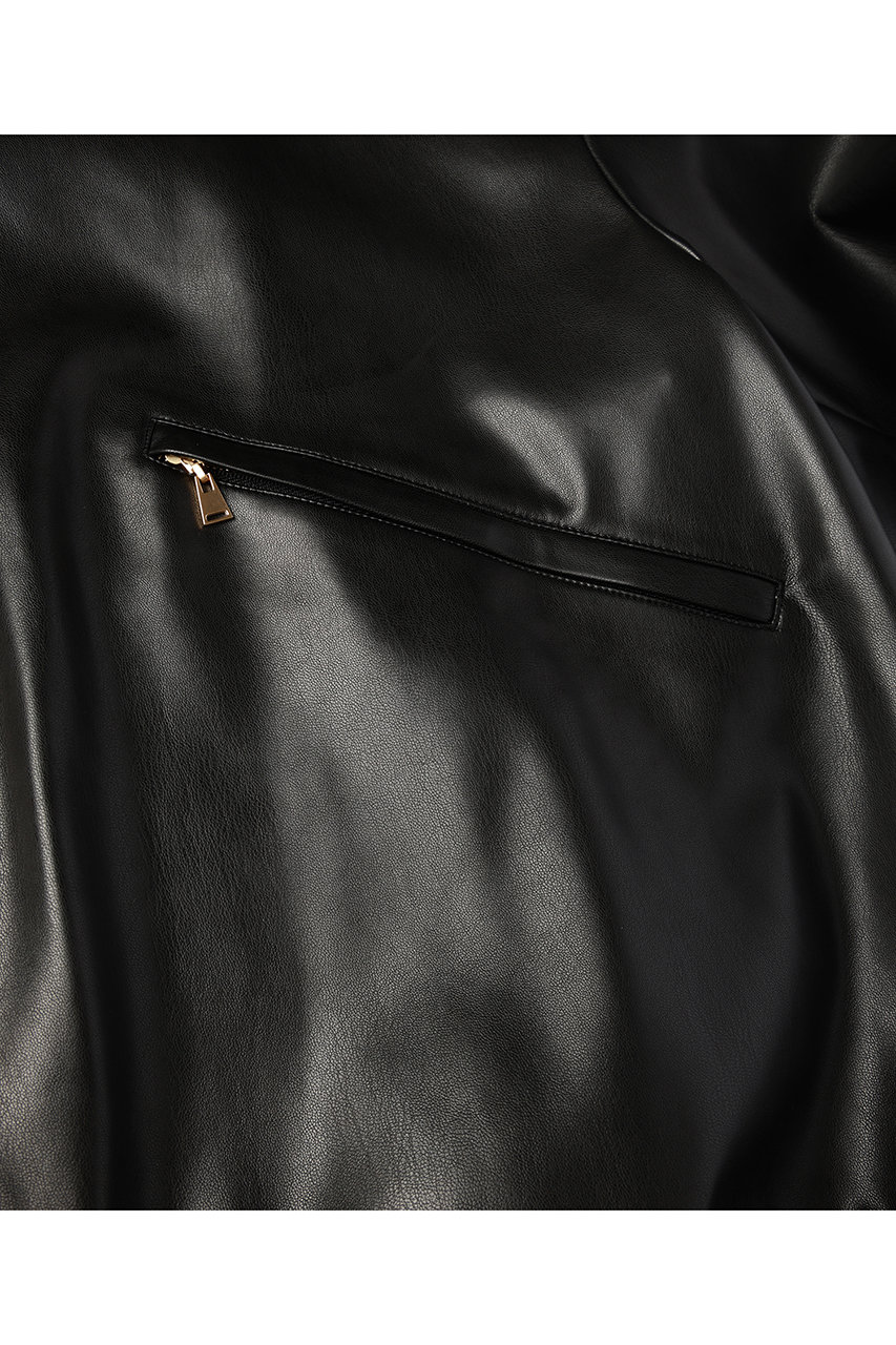 CULLNI(クルニ)｜【UNISEX】フェイクレザー MA-1/ブラック の通販