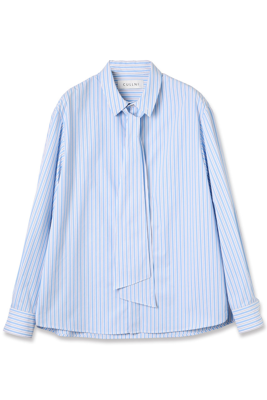CULLNI ストライプシャツ CULLNI(クルニ)｜【UNISEX】ストライプ ボウタイシャツ/サックス