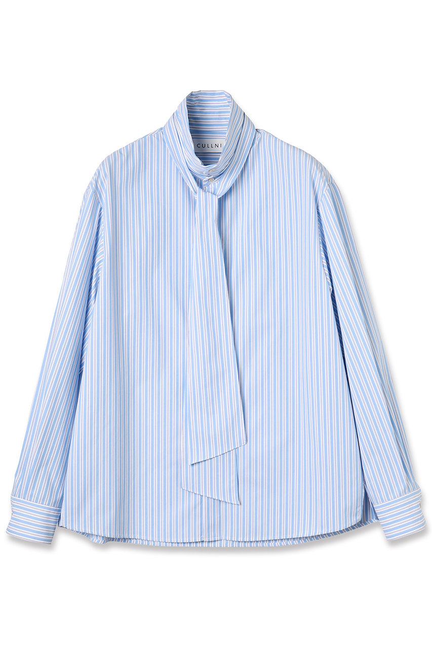 CULLNI(クルニ)｜【UNISEX】ストライプ ボウタイシャツ/サックス