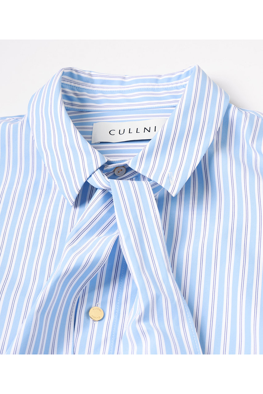 CULLNI(クルニ)｜【UNISEX】ストライプ ボウタイシャツ/サックス