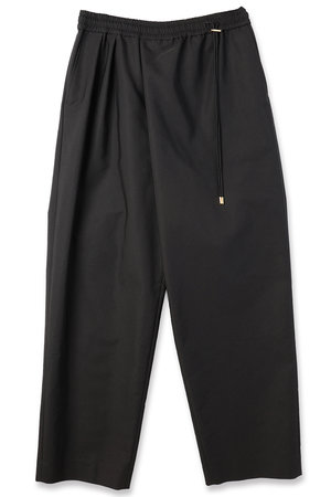 クルニ/CULLNIの【UNISEX】シャンブレーギャバジン アシンメトリー 2タック ドローストリング ラップワイドパンツ(110600/110601)