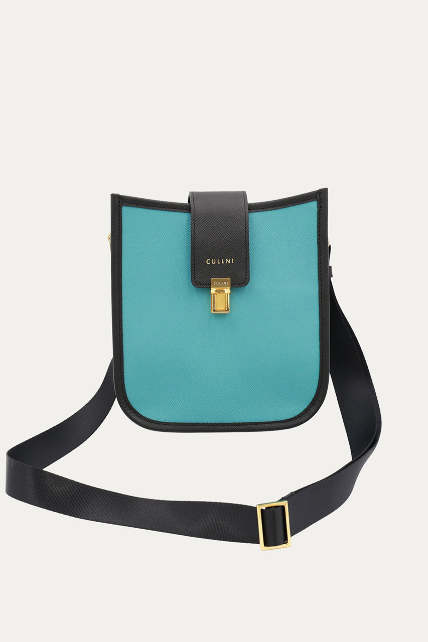 CULLNI Clasp lock Leather ミニショルダーバッグ (ブルーグリーン, ONESIZE) クルニ ELLE SHOP CULLNI Clasp lock Leather ミニショルダーバッグ (ブルーグリーン, ONESIZE) クルニ ELLE SHOP
