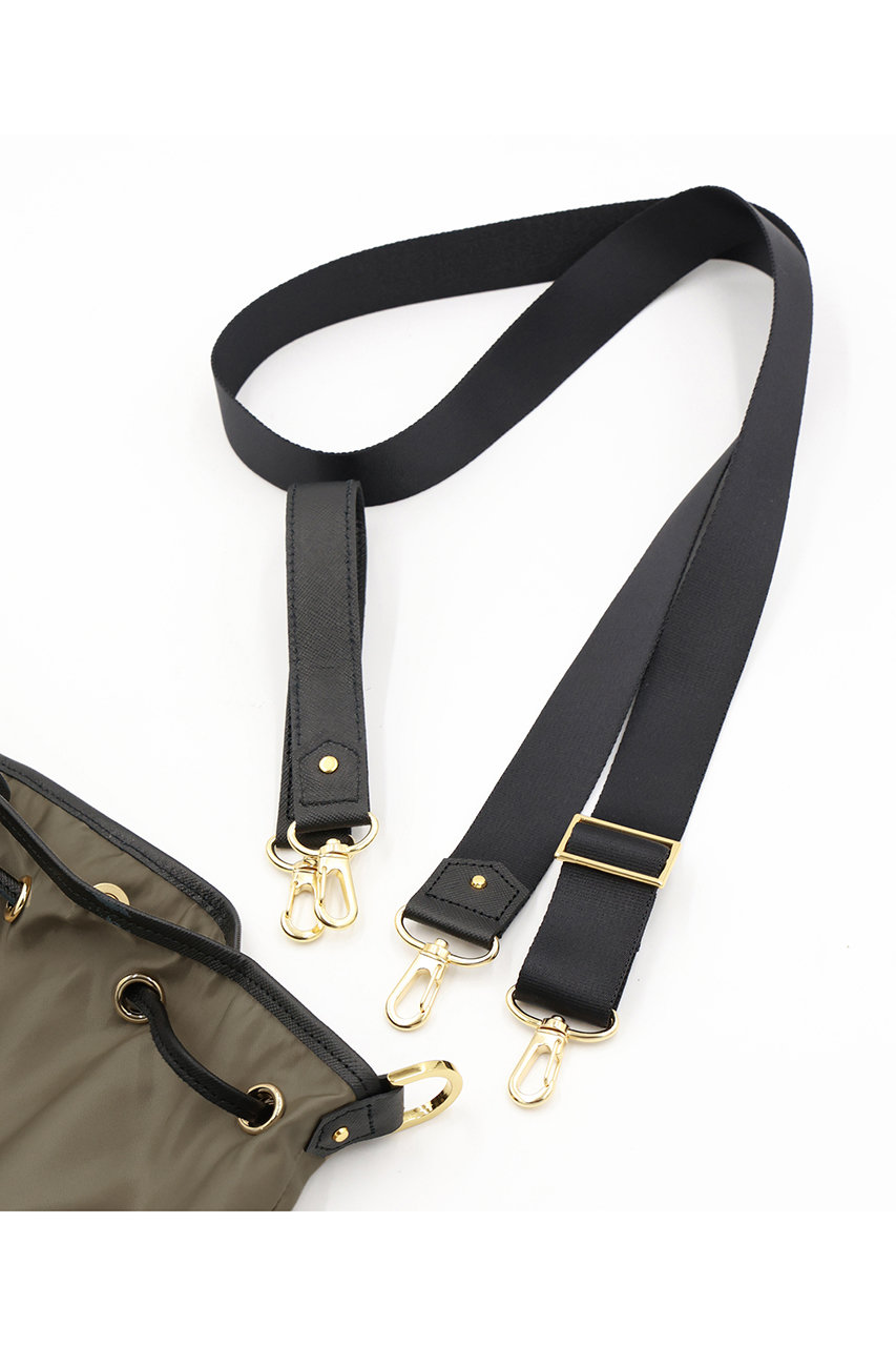 CULLNI(クルニ)｜Leather Pocket ハイカウント タフタ バケットバッグ 
