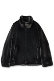 【UNISEX】FAKE Fur Zip Up ハイネック ショートコート