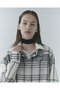 【UNISEX】Sheer Tile Check Chin Tab シャツ クルニ/CULLNI