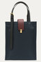 Leather Flap アジャスタブル ベルト キャンバス トートバッグ クルニ/CULLNI ネイビー×バーガンディー