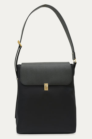 クルニ/CULLNIのLeather Flap ナイロン ツイル ショルダーバッグ(120100/120101)