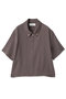 【UNISEX】Dry Double Cloth ジップ アップ ショートスリーブ ボタン-ダウン コンパクトシャツ クルニ/CULLNI トープ