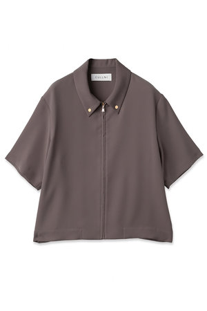 クルニ/CULLNIの【UNISEX】Dry Double Cloth ジップ アップ ショートスリーブ ボタン-ダウン コンパクトシャツ(110400/110402)