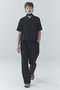 【UNISEX】Dry Double Cloth ジップ アップ ショートスリーブ ボタン-ダウン コンパクトシャツ クルニ/CULLNI