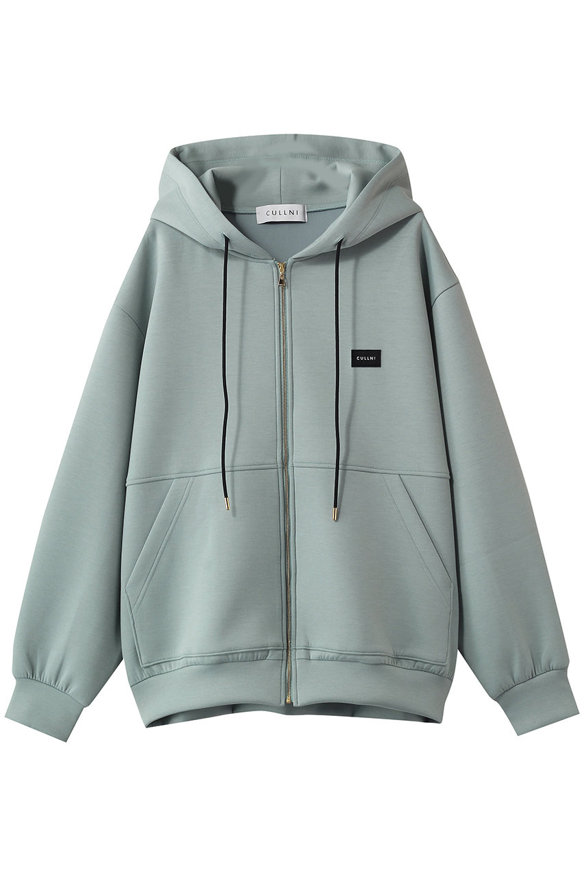 クルニ/CULLNIの【UNISEX】CULLNI エンブロイダリー パッチジップアップフーディー(グリーン/BS-017)