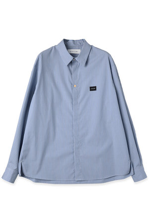 クルニ/CULLNIの【UNISEX】High Count Broad エンブロイダリー パッチストライプ シャツ(110400/110403)