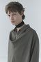 【UNISEX】Airy Cloth ドレープ ドローストリング ハーフジップシャツ クルニ/CULLNI