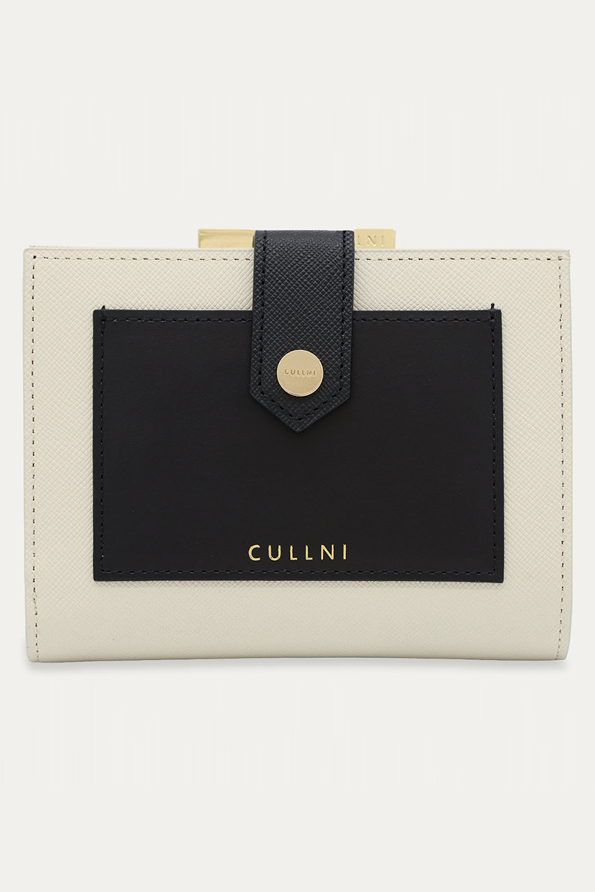 クルニ/CULLNIのLeather Combination ポケット クラスプ ウォレット(マッシュルーム/WL-012)