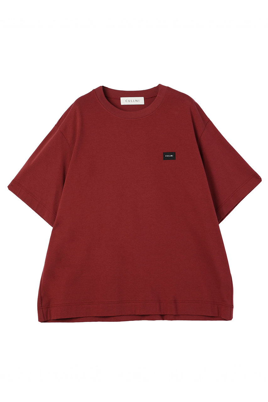 クルニ/CULLNIの【UNISEX】CULLNI エンブロイダリー パッチショートスリーブ プルオーバー(ワイン/BS-019)