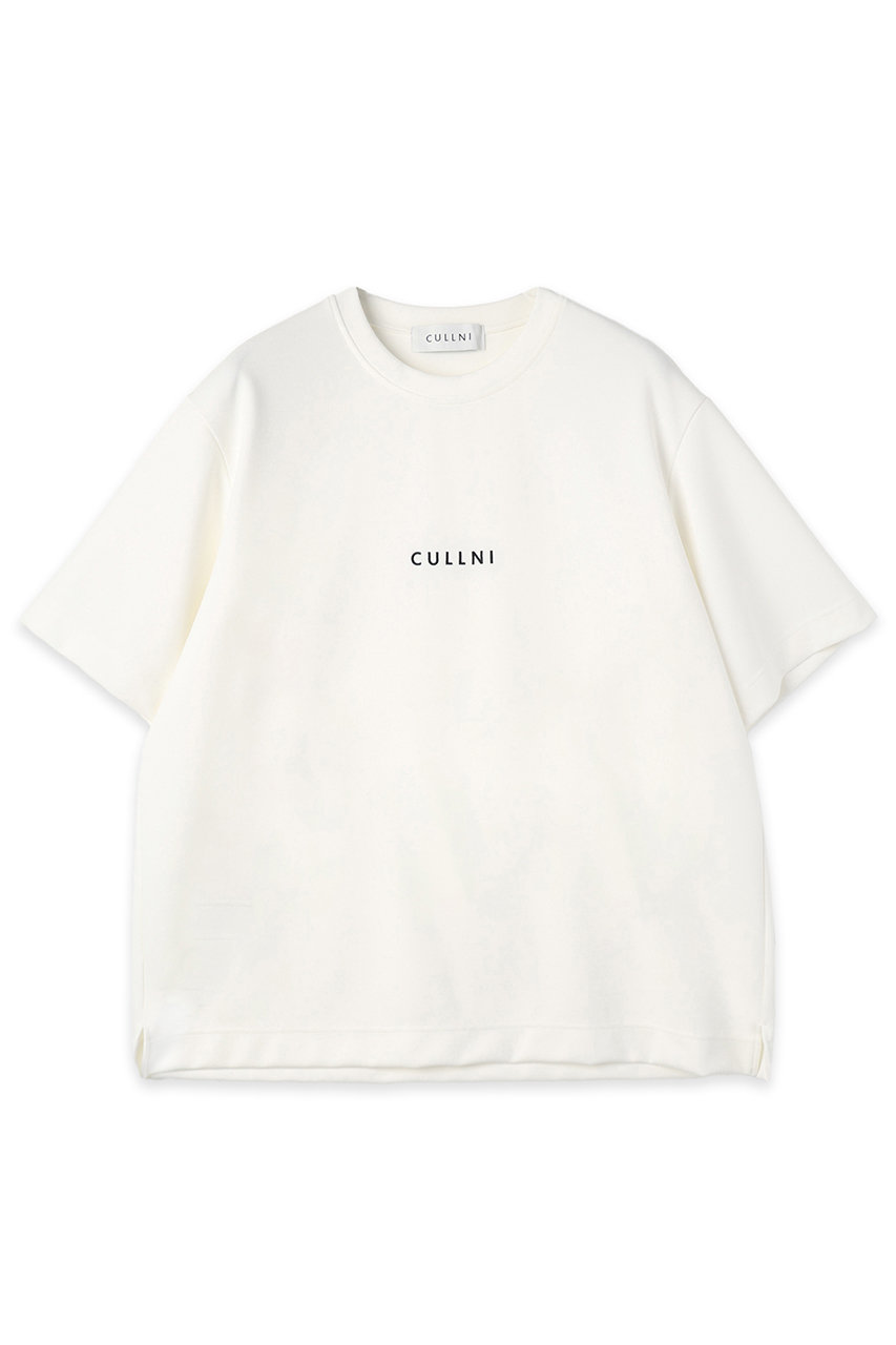 クルニ/CULLNIの【UNISEX】CULLNIロゴ刺繍ショートスリーブプルオーバー(ホワイト/BS-020)