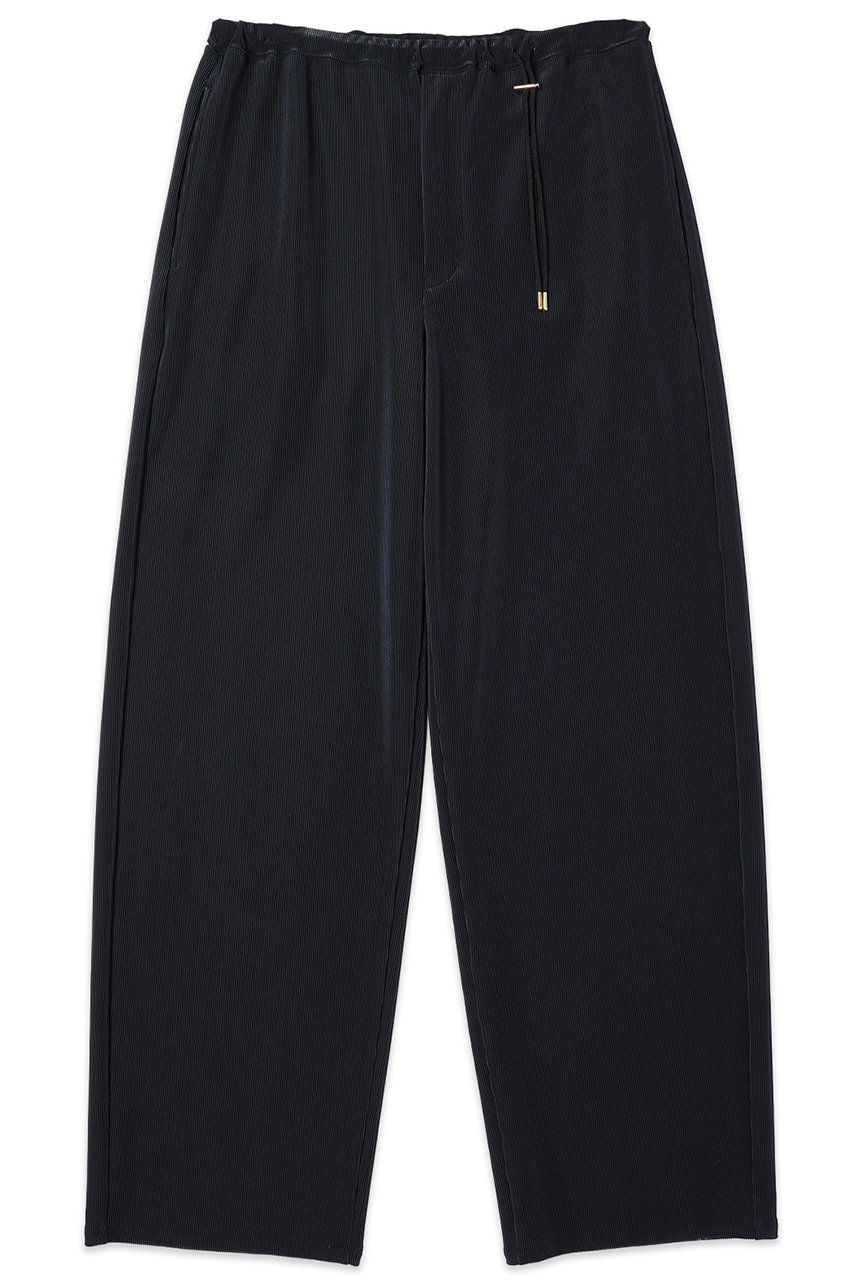 クルニ/CULLNIの【UNISEX】ストレッチファイバーコードピケドローストリングワイドパンツ(ネイビー/26-AW-005)
