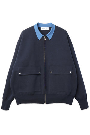 クルニ/CULLNIの【UNISEX】オーガニックコットンスムースニットビッグポケットジップジャケット(110800/110803)