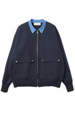 【UNISEX】オーガニックコットンスムースニットビッグポケットジップジャケット