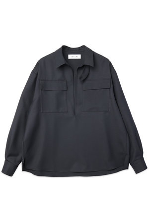クルニ/CULLNIの【UNISEX】ドライギャバジンスキッパーカラーロングスリーブシャツ(110400/110403)
