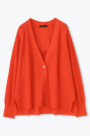 レリル/lelillのビスリネンリブカーデ(110100/110104)