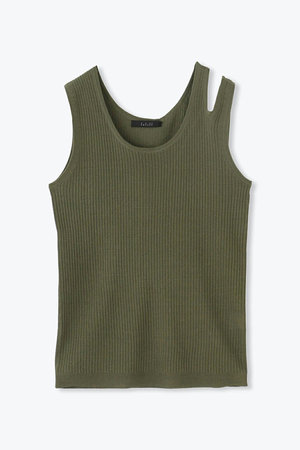 ビスリネンスリットショルダーノースリーブ