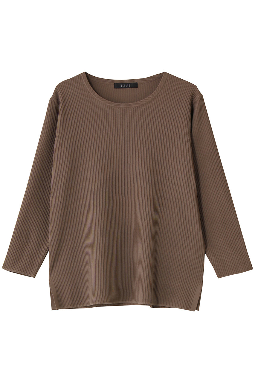 レリル/lelillのハイテクリブニット3/4(ブラウン/12412012)