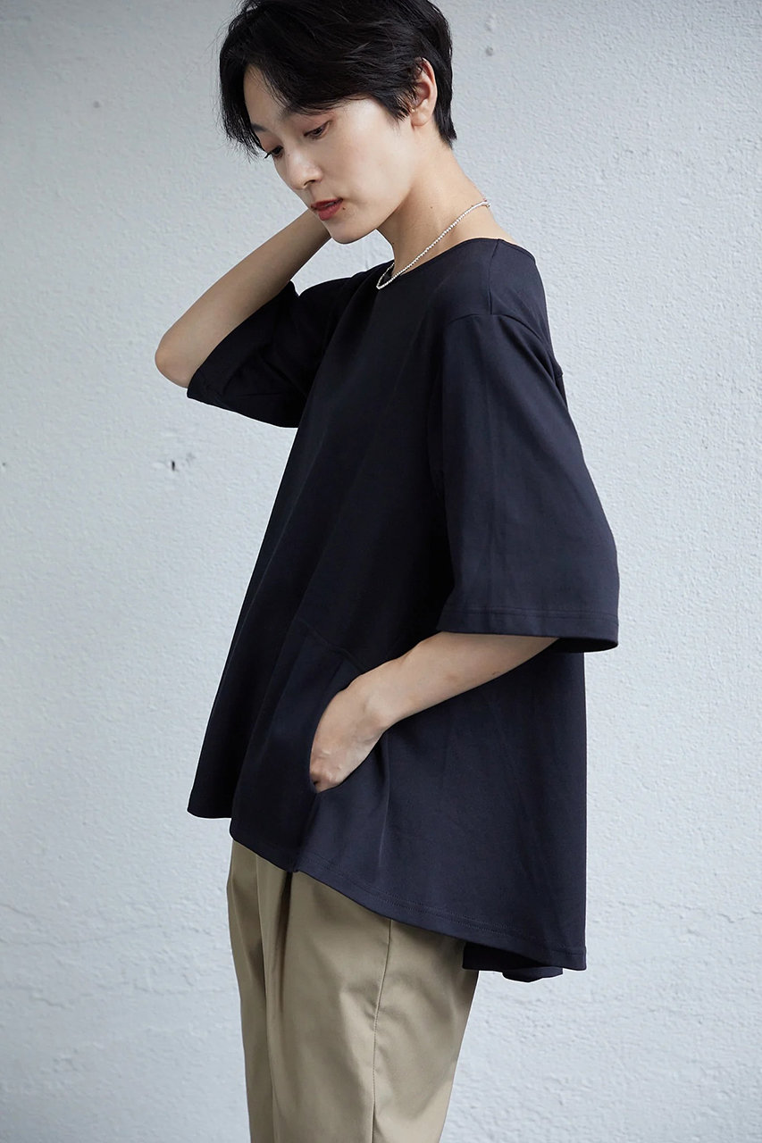 lelill(レリル)｜タックフレアーTシャツ/オフホワイト の通販 