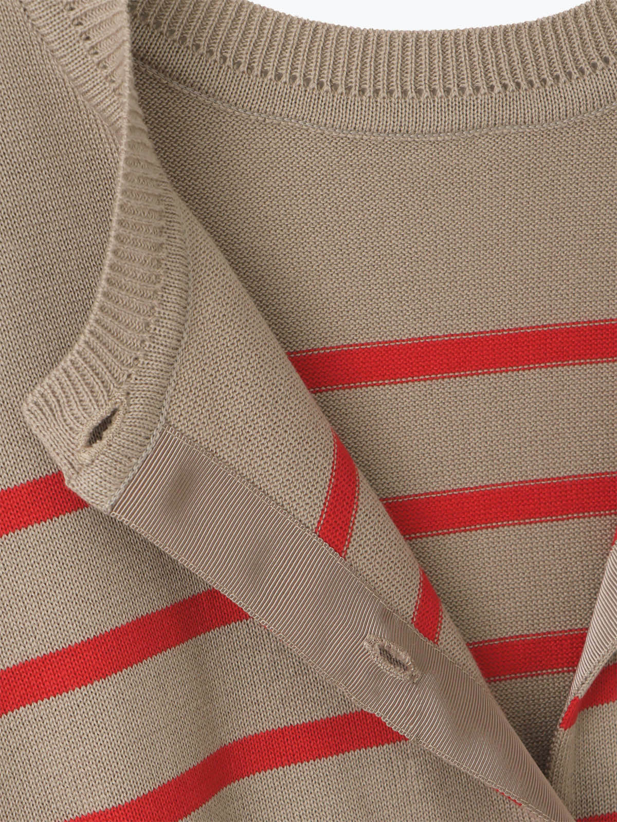 lelill(レリル)｜【日本製】2WAYワイドボーダーカーデ/ブラウン の通販