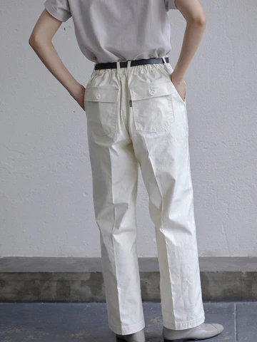 lelill(レリル)｜パイプドベイカーPT/カーキ の通販｜ELLESHOP