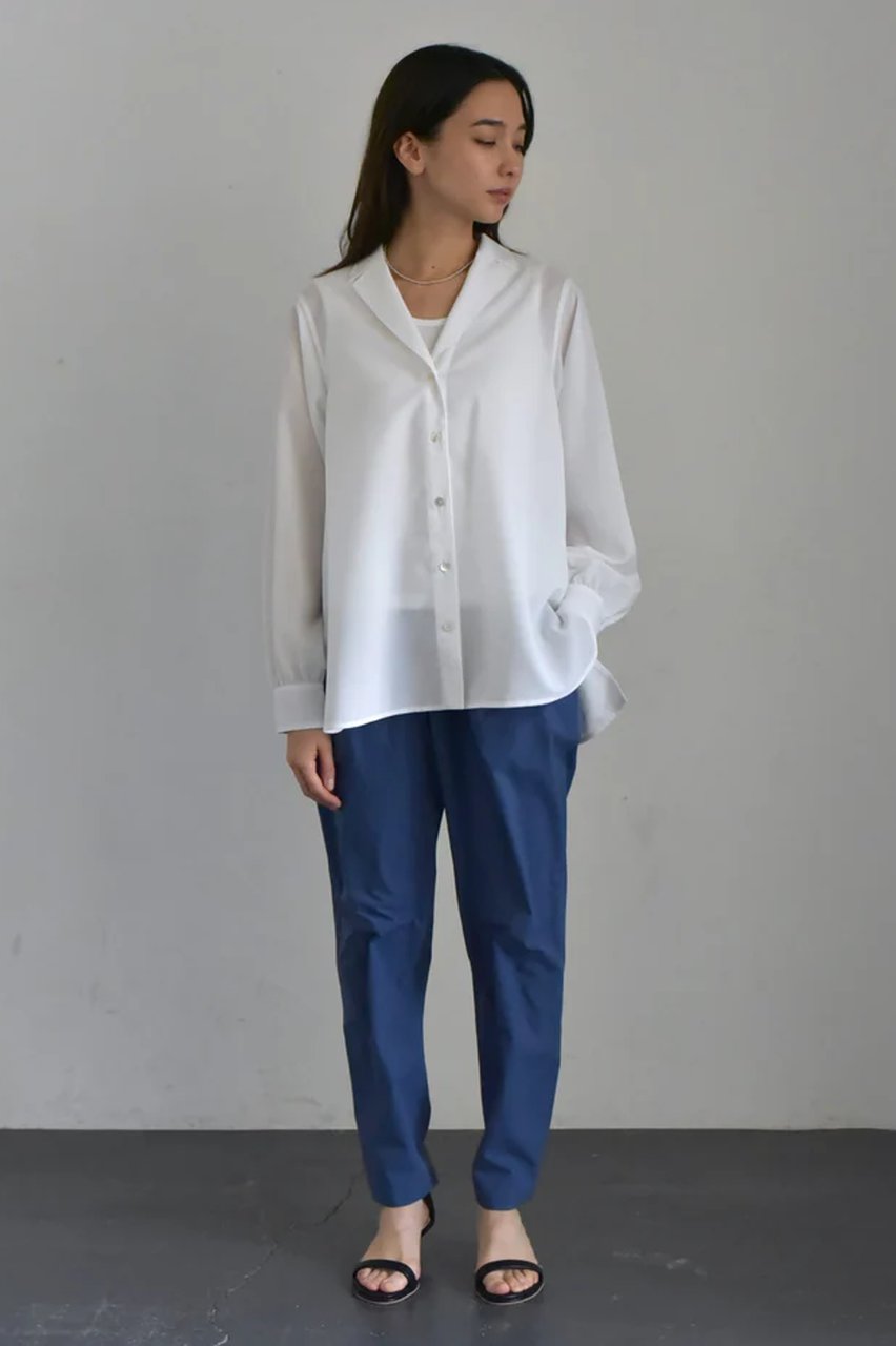 lelill(レリル)｜テーラードシアーシャツ/オフホワイト の通販