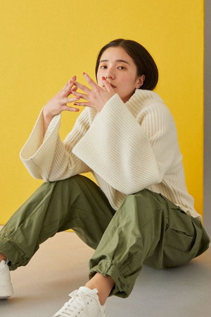 レリル/lelillのラムナイロンオフタートル(110300/110301)