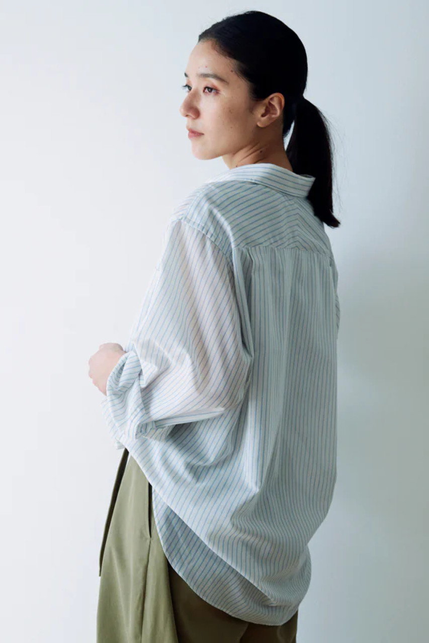 lelill(レリル)｜パターンシアーBDシャツ/サックス の通販｜ELLESHOP