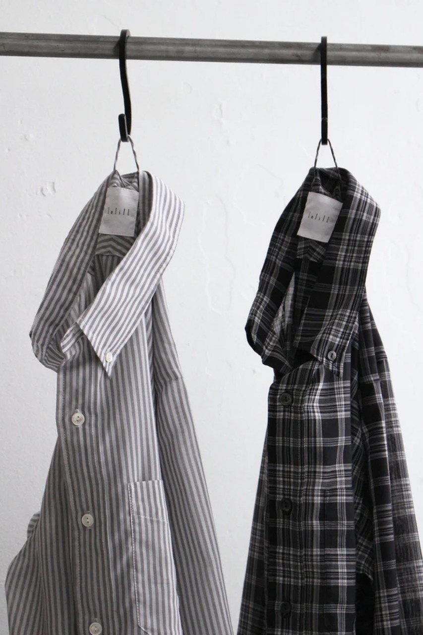 今期　2025 lelill レリル　パターンシアーＢＤシャツ lelill(レリル)｜パターンシアーBDシャツ/サックス の通販｜ELLESHOP