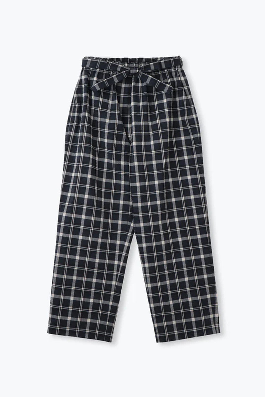lelill 【日本製】イージーサッカーワイドPT (チェック, 36) レリル ELLE SHOP lelill 【日本製】イージーサッカーワイドPT (チェック, 36) レリル ELLE SHOP