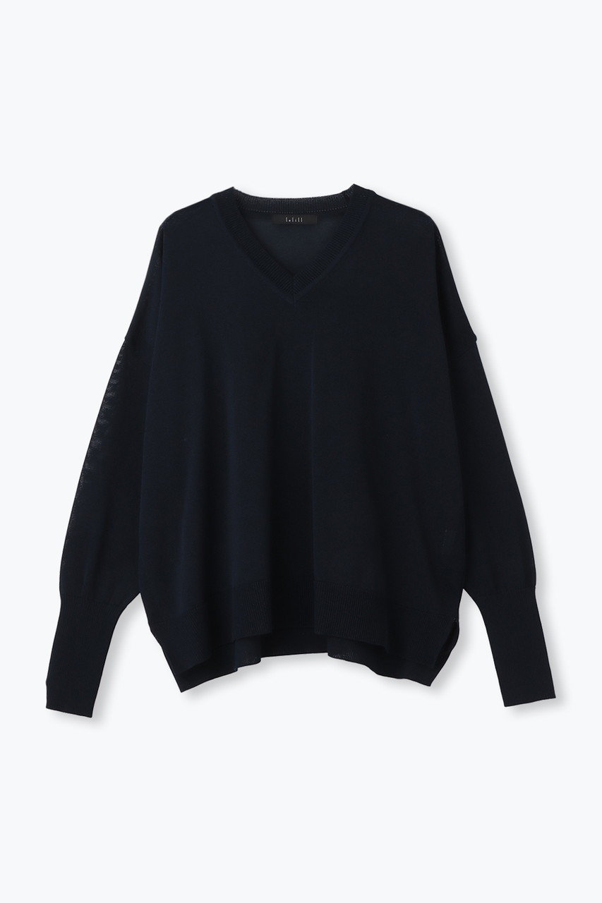 lelill 【日本製】ワイドV PO (ネイビー, 38) レリル ELLE SHOP lelill 【日本製】ワイドV PO (ネイビー, 38) レリル ELLE SHOP