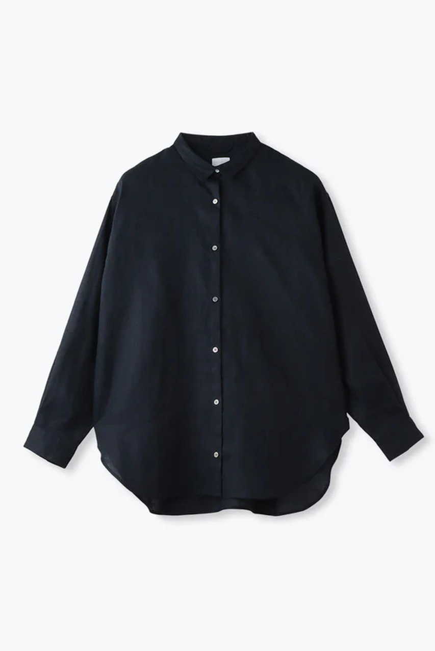lelill THE BASIC LINEN SHIRTS (ネイビー, 38) レリル ELLE SHOP lelill THE BASIC LINEN SHIRTS (ネイビー, 38) レリル ELLE SHOP
