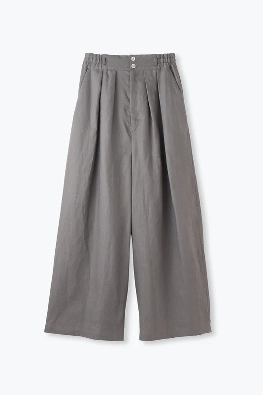 lelill LINEN WIDE PANTS (カーキ, 38) レリル ELLE SHOP lelill LINEN WIDE PANTS (カーキ, 38) レリル ELLE SHOP