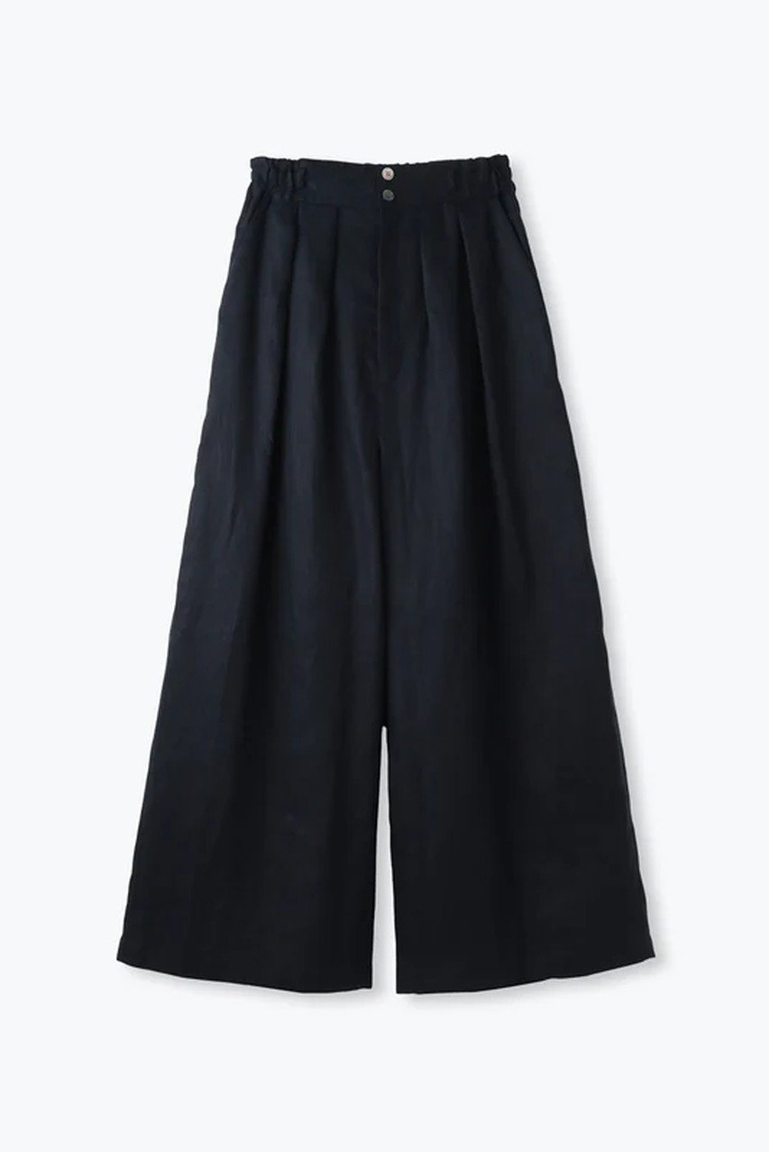 lelill LINEN WIDE PANTS (ネイビー, 36) レリル ELLE SHOP lelill LINEN WIDE PANTS (ネイビー, 36) レリル ELLE SHOP