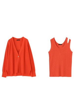 レリル/lelillの【Limited Price】ビスリネンリブカーデ+ノースリーブ