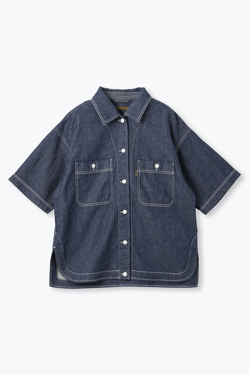 lelill CLデニムオープンシャツ (インディゴ, 38) レリル ELLE SHOP lelill CLデニムオープンシャツ (インディゴ, 38) レリル ELLE SHOP