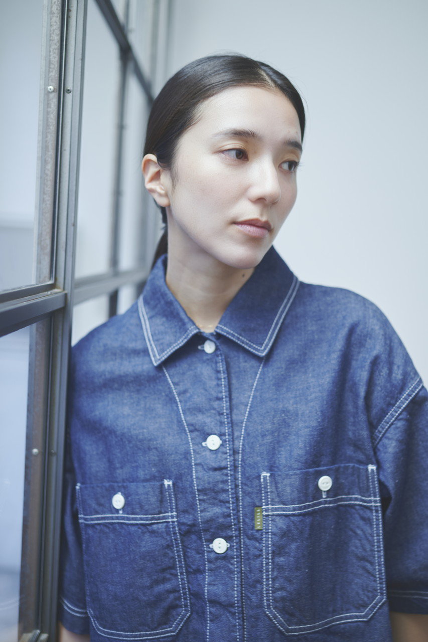 lelill◆25SS/CLデニムオープンシャツ/38/コットン/IVO/32530811 lelill(レリル)｜CLデニムオープンシャツ/インディゴ の通販