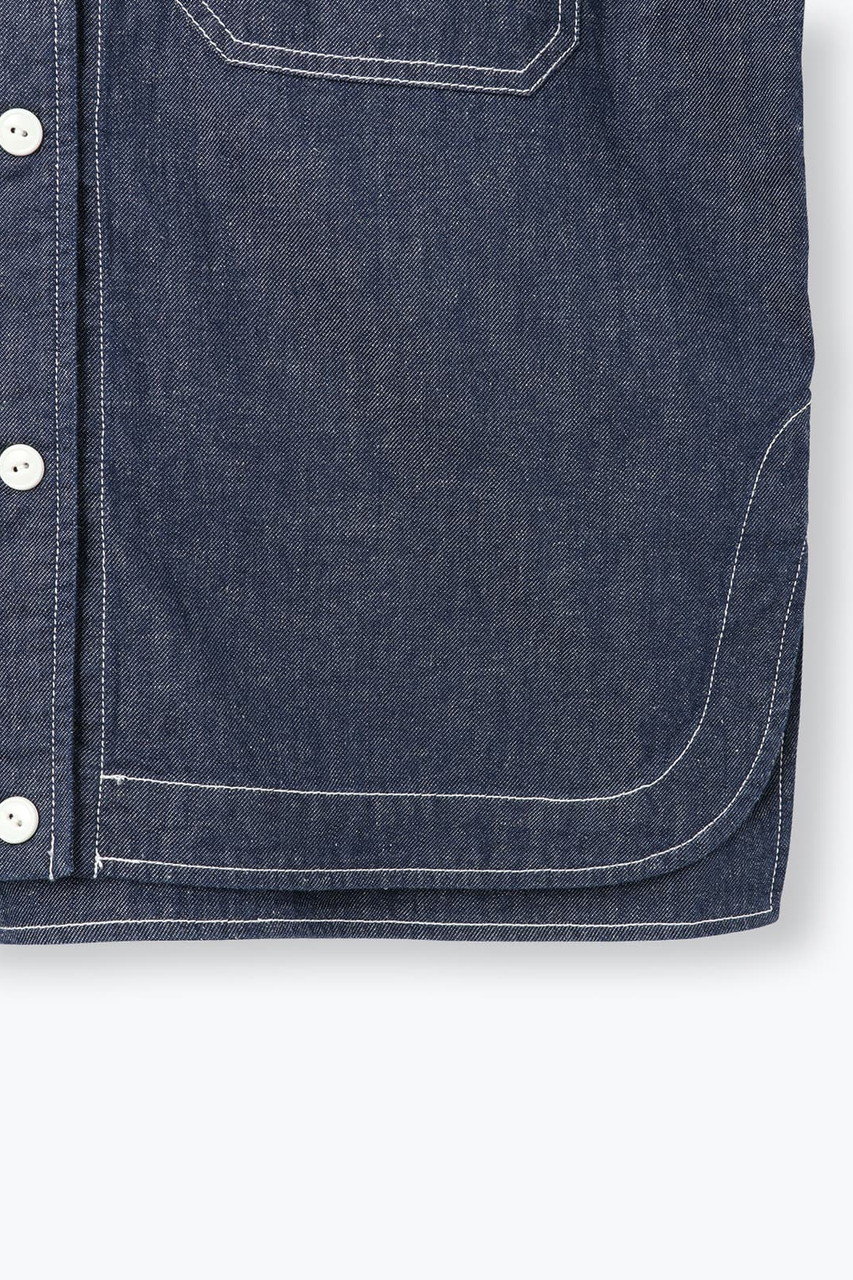 lelill◆25SS/CLデニムオープンシャツ/38/コットン/IVO/32530811 lelill(レリル)｜CLデニムオープンシャツ/インディゴ の通販