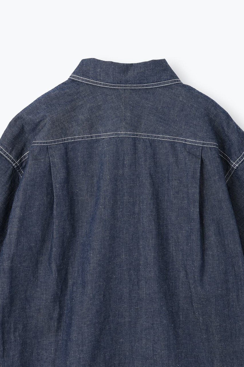 lelill◆25SS/CLデニムオープンシャツ/38/コットン/IVO/32530811 lelill(レリル)｜CLデニムオープンシャツ/インディゴ の通販
