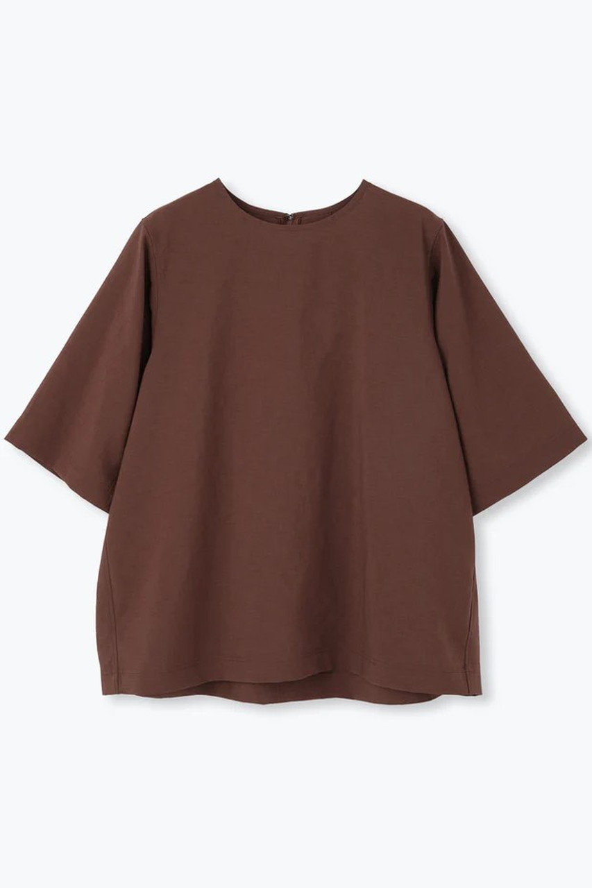lelill 【日本製】THE BASIC H/S BLOUSE (ブラウン, 38) レリル ELLE SHOP lelill 【日本製】THE BASIC H/S BLOUSE (ブラウン, 38) レリル ELLE SHOP