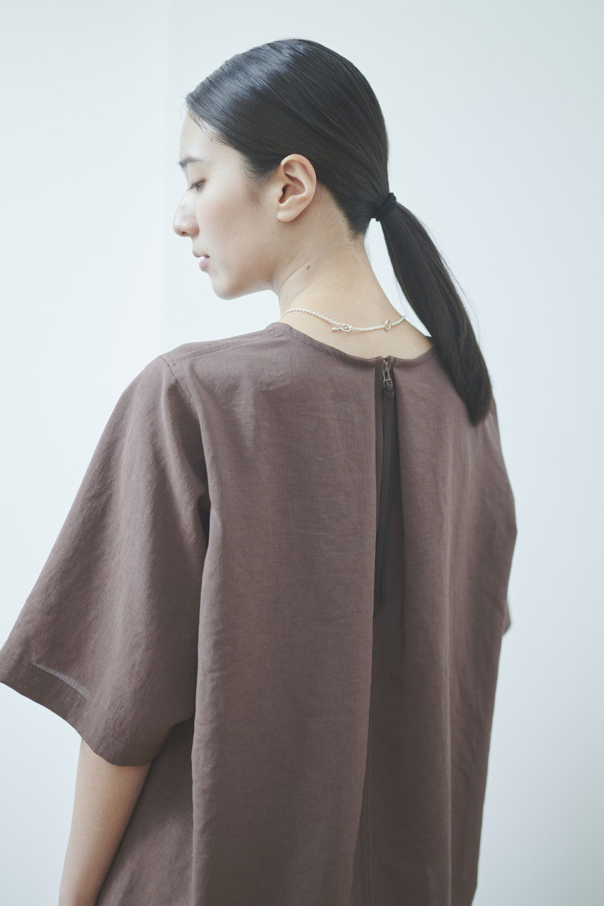 lelill(レリル)｜【日本製】THE BASIC H/S BLOUSE/ブラウン の通販